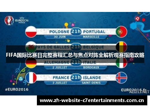 FIFA国际比赛日完整赛程汇总与焦点对阵全解析观赛指南攻略 FIFA国际比赛日完整赛程汇总与焦点对阵全解析观赛指南攻略